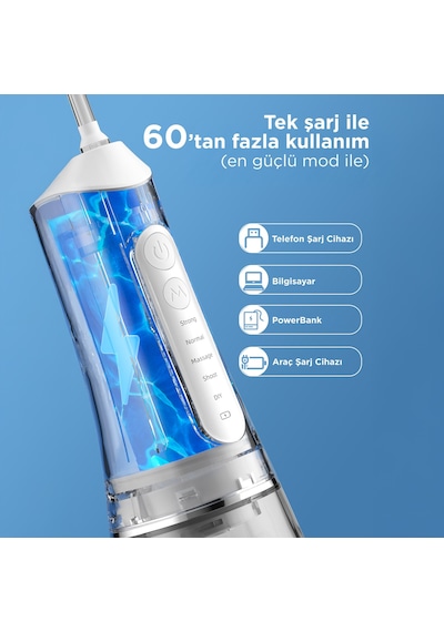Fabcio Mysmile 7 İn 1 Smart Taşınabilir Ağız Duşu + Diş Mine Bakım Serumu Hediye