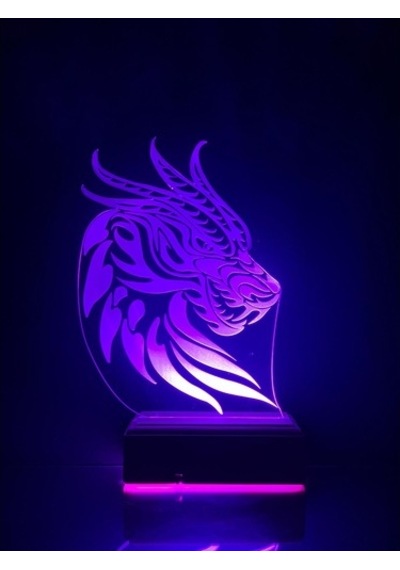 Özel Tasarım Fantastik Ejderha 3D Led Lamba