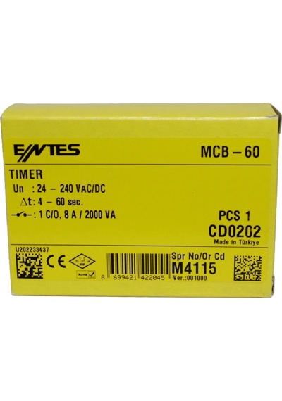 Entes MCB-60 Zaman Rölesi (M4115)