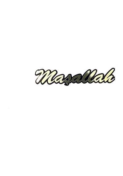 Maşallah 3d Yazı Arma Pleksi Sticker -