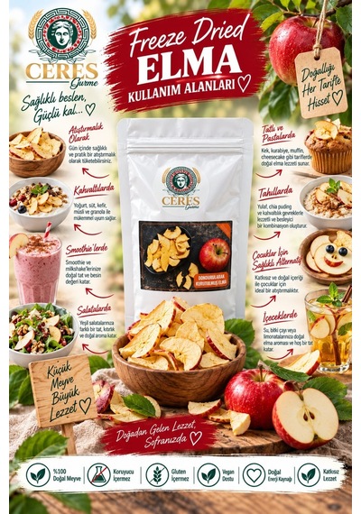 Dondurularak Kurutulmuş Elma 20 G