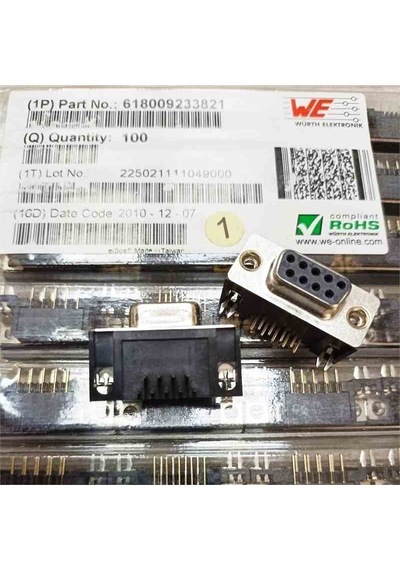 618009233821 9pin Dişi 90 D-sub Konnektör 20 Adet