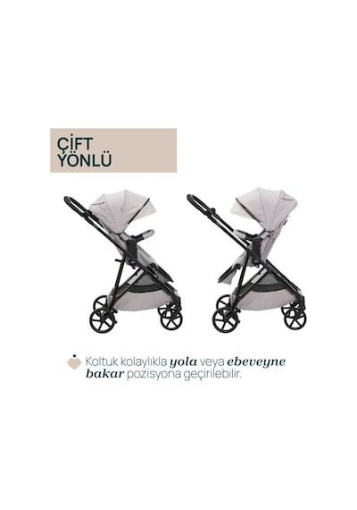 Chicco Seety Çift Yönlü Bebek Arabası - Florence Beige - 8058664173679
