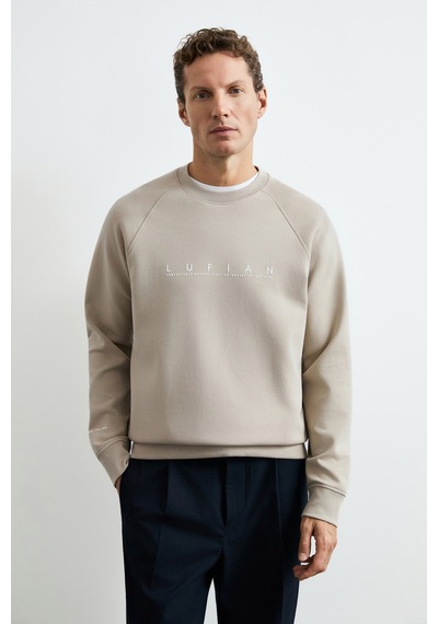 Lufian Cooper Erkek Sweatshirt Bej Bej 112030198100550