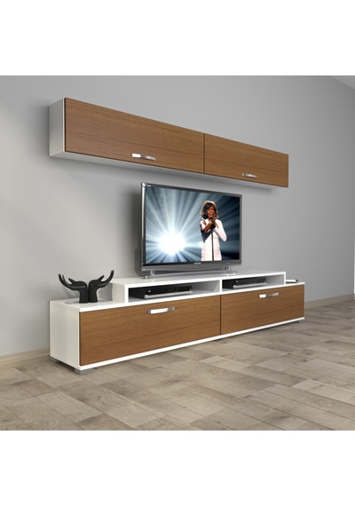 Decoraktiv Ekoflex 5 Slm Tv Ünitesi Tv Sehpası Beyaz - Ceviz