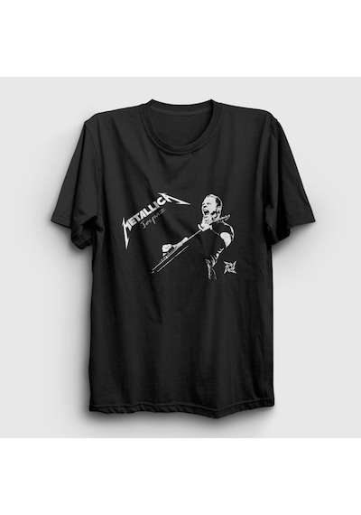 Presmono Unisex Jaymz Metallica T-shirt Siyah