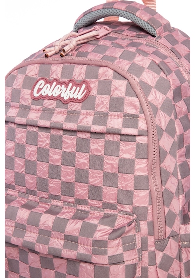 Colorful Polly Sırt Çantası Pudra Pembe - Laptop Bölmeli Günlük Çanta Kız İlkokul - Ortaokul - Lise Pudra Pembe