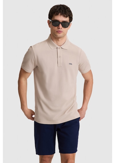 U.S. Polo Assn. U.s. Polo Assn. Erkek Taş Tişört Basic 50326963-vr049 Taş Rengi