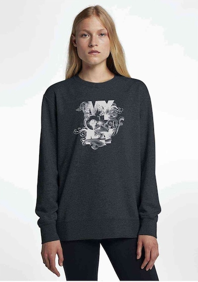 My Oh My Baskılı Füme Antrasit Kadın Sweatshirt