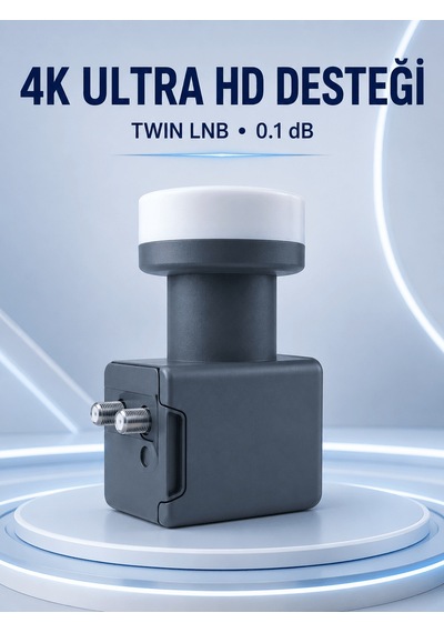 Shnstore Uydu Anten Lnb Twin Çıkışlı 0.1 Db Ku Band 4k Ultra Hd Uyumlu Shntknd0720