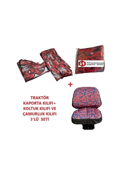 Hattat 240-260 Ve 280 Serisi Traktör Kılıfı Branda-2024 Model Ve Sonrası - Kaporta Ve Koltuk Kılıfı+çamurluk Kılıfı
