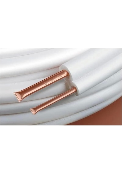 İzolasyonlu Boru Beyaz Çiftli 1/4"0,80 + 1/2"0,80 9 Mm Vrv 25.07.038