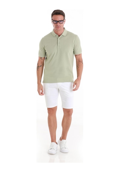Hatemoğlu Yeşil Regular Fit Düz Merserize Polo Yaka 100% Pamuk Tişört 35362024c020 16-0110tpx Yeşil