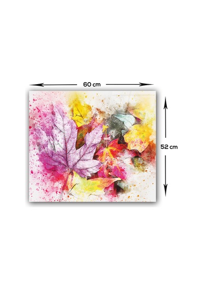 Decorita Cam Ocak Arkası Koruyucu | Renkli Sonbahar | 52cm x 60cm