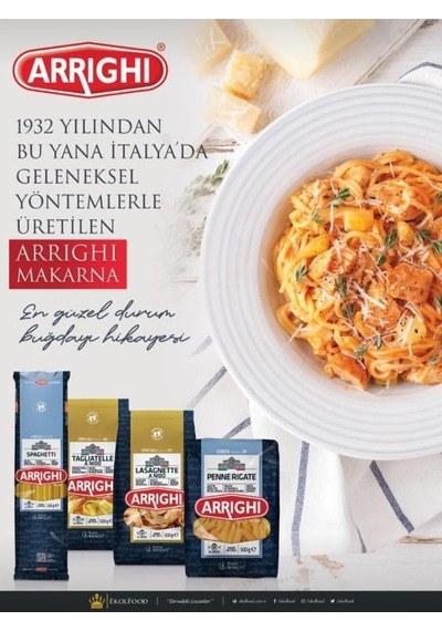 Arrıghı Tortiglioni 24 Rigatoni 500 Gr