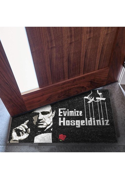 Dekoratif Kapı Önü Paspası - Kaymaz Taban 115 Çok Renkli