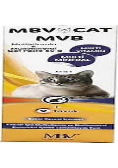 Mbv Kedi Maltı Ve Multivitamin Macunu 50 Gr - Tüy Dökülmesini Ve Kusmayı Önleyici