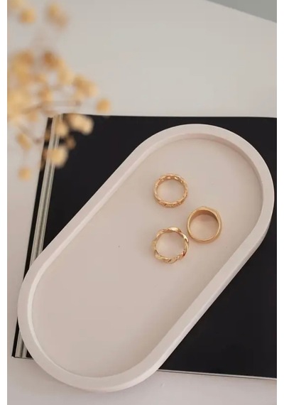 Bernami Mumluk Şamdanpinterest Dekoratif Tepside 3 Lü Set Tealiaght Mumluk + Dekoratif Tepsi + Dekoratif Çizgili Vazo Diğer