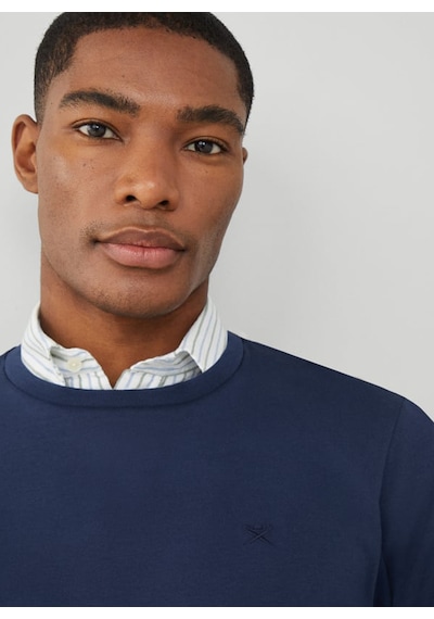 Hackett Lacivert Erkek Pamuklu Sweatshirt Hm581165