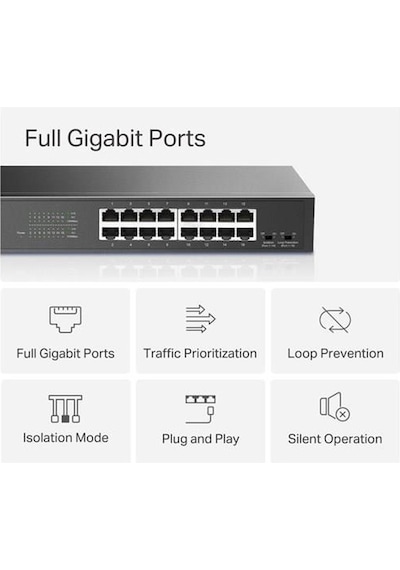 Mercusys 16port Ms116gs Gıgabıt Yönetilemez Swıtch