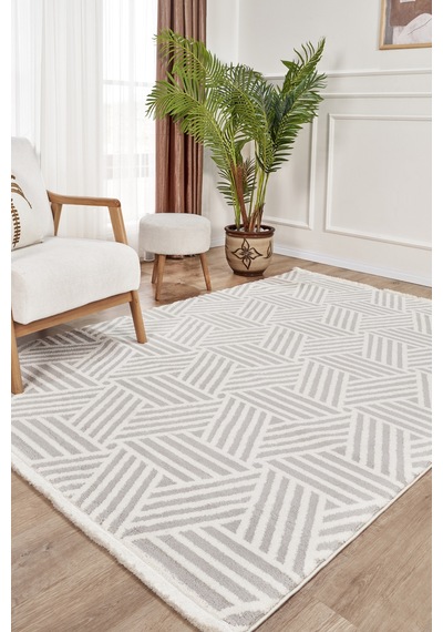 Kaşmir Halı 7/24 Plushy Tova Gray 200x290 Cm Gri