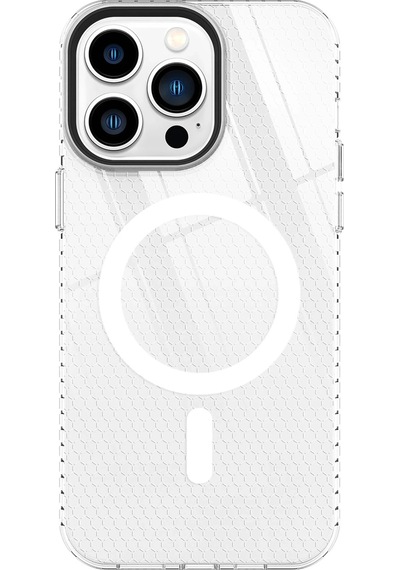 Mey İthalat Apple Uyumlu iPhone 14 Pro Kılıf Beta Magneticsafe Silikon - Şeffaf