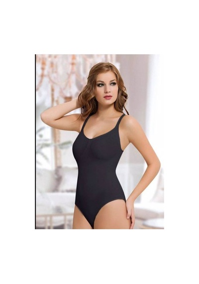 Bonbonetti Chocolate Baby & Kids Formangel Kadın Siyah Çıtçıtlı Slip Body Korse Siyah
