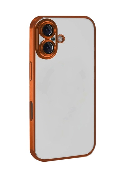Apple iPhone Uyumlu 17 Razer Lensli Silikon - Turuncu Bz8683140879815