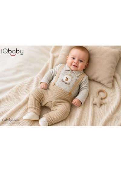 Iq Baby Ayıcık Nakışlı Raporlu Tulum 3-9 Aylık -ba1171217 - Kahverengi