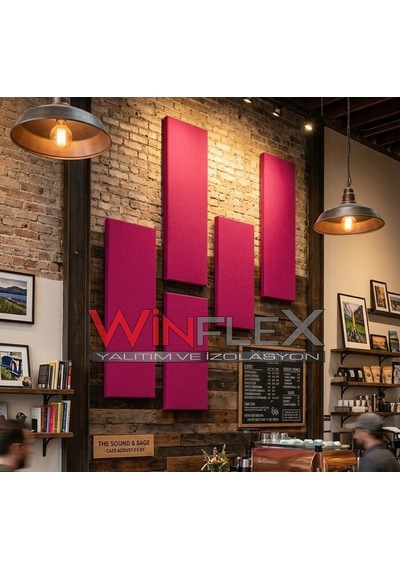 Akustik Kumaş Kaplı Panel-60x120cm Fuşya
