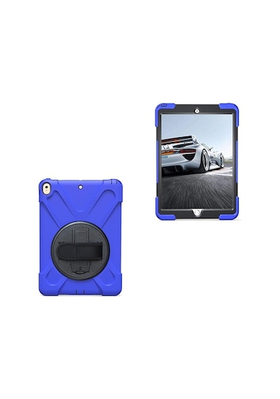 Apple Uyumlu iPad  Pro 10.5, 3 Katmanlı Standlı Zırh Kılıf-Shockproof Case (323622378)