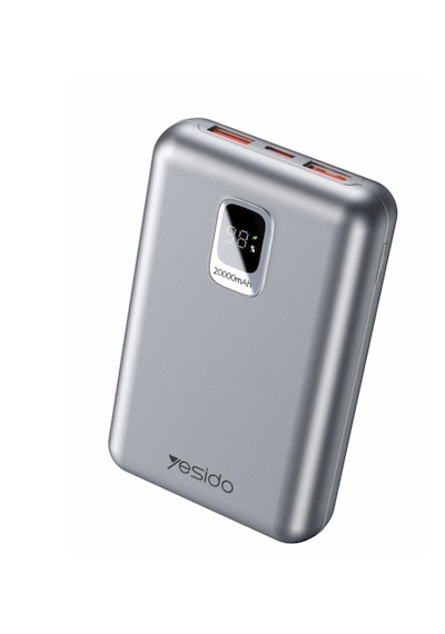 Yesido Yp47 20.000 Mah Dijital Göstergeli 22.5w Usb3.0 Ve 20w Type-c Çıkışlı Pd Hızlı Şarj Powerbank - Siyah 1