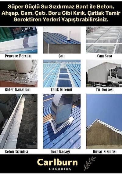 Süper Güçlü Su Geçirmez Sızdırmaz Yeşil Renk Çok Amaçlı Tamir Ve İzolasyon Bandı 48mm X 10m - 1 Adet