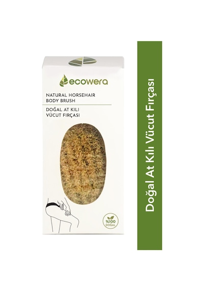 Ecowera Doğal At Kılı Vücut Fırçası