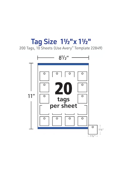 Yazdırılabilir Boş Kare Hediye Etiketleri, Sure Feed, 3,8 Cm X 3,8 Cm, Beyaz, 200 Özelleştirilebilir İpli Etiket 22849 Diğer Yazdırılabilir Boş Kare Hediye Etiketleri, Sure Feed, 3,8 Cm X 3,8 Cm, Beyaz, 200 Özelleştirilebilir İpli Etiket 22849 Diğer