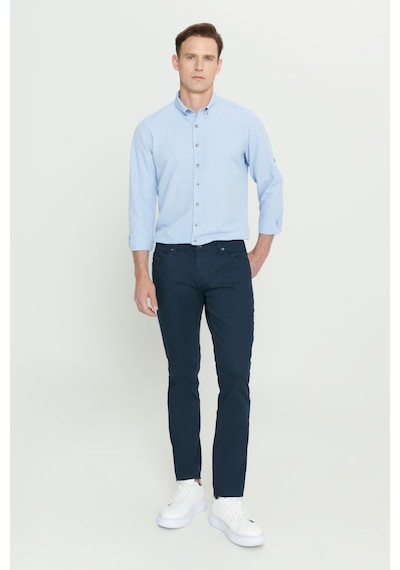 AC&Co / Altınyıldız Classics 360 Derece Her Yöne Esneyen Slim Fit Dar Kesim Diyagonal Desenli Erkek Pantolon Lacivert Çok Renkli AC&Co / Altınyıldız Classics 360 Derece Her Yöne Esneyen Slim Fit Dar Kesim Diyagonal Desenli Erkek Pantolon Lacivert Çok Renkli