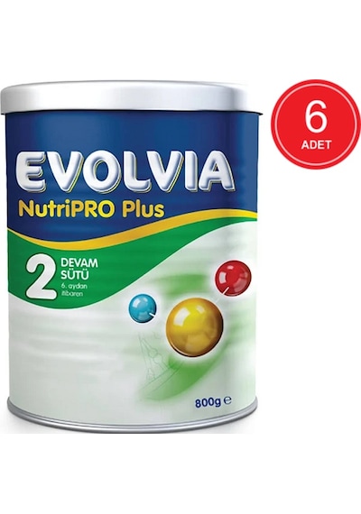 Evolvia Nutripro Plus 2 Devam Sütü 6+ Ay 6 x 800 G