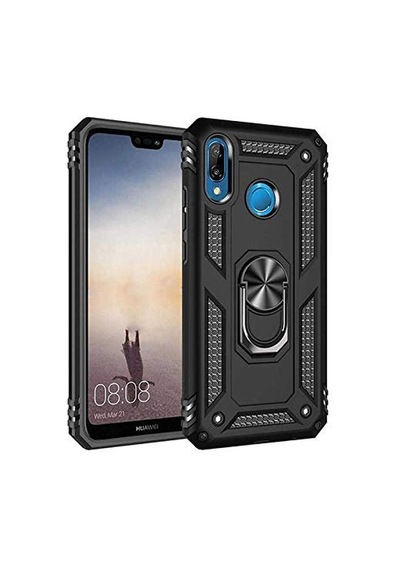 Huawei P20 Lite İle Uyumlu Kılıf Siyah Panther Yüzüklü Silikon Orijinal Esnek İnce Geliştirilmiş Dayanıklı Darbe Karşıtı Koruyucu Yeni Tasarım Sku: Zeusb096ljc5dg