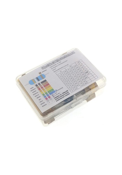 Alkatronik Kutulu 600 Parça Direnç Seti 10ohm / 1mohm 30 Farklı Tip 20şer Adet Metal Film Dip Direnç