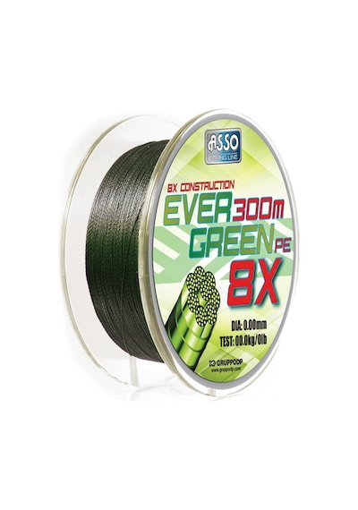 Asso Ever Green 8 Örgü Mumlu İp Misina 130mt 0,24mm