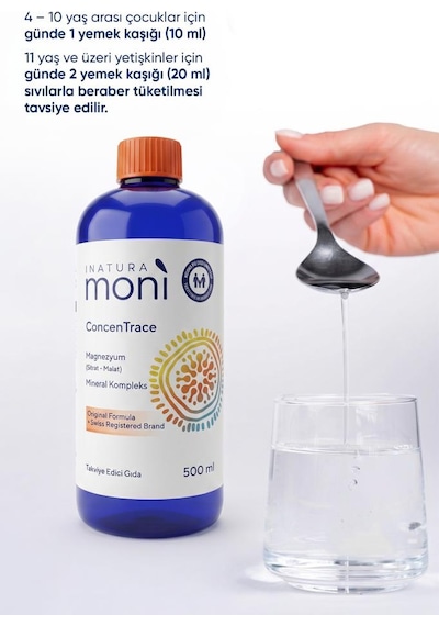 Inatura Moni Concentrace Magnezyum Mineral Kompleks 500 Ml