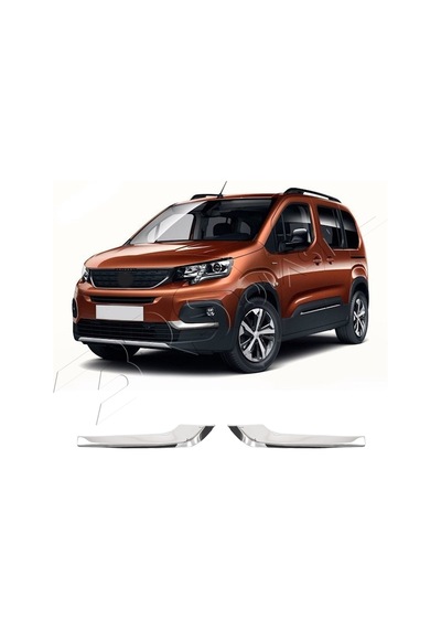 Peugeot Rifter Uyumlu 2019 Ve Üzeri Krom Sis Kaşı Çerçevesi 2 Parça Paslanmaz Çelik