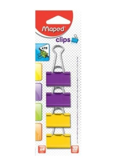 Maped Renkli Metal Kıskaç 32 MM 4 Lü