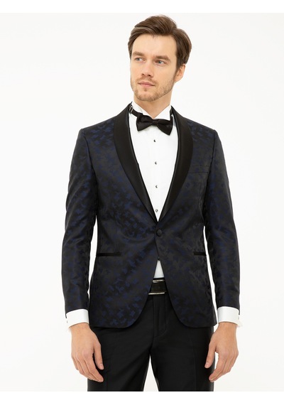Cacharel Lacivert Ex. Slim Fit Ceket