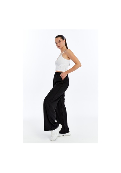 Genius Store Kadın Pantolon Keten Karışımlı Beli Lastikli Kırışmaz Kumaş Pantolon Keten-pantolon siyah Genius Store Kadın Pantolon Keten Karışımlı Beli Lastikli Kırışmaz Kumaş Pantolon Keten-pantolon siyah
