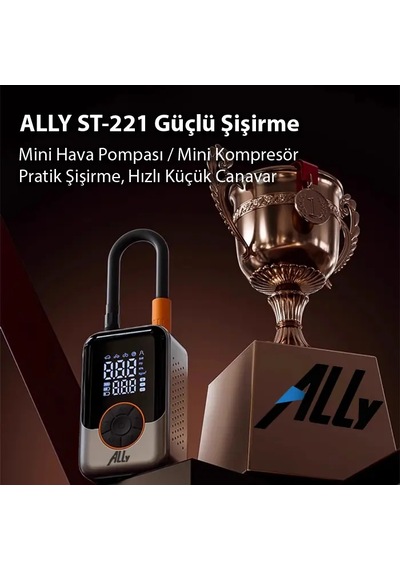 Ally St-221d Pro Akıllı Hava Kompresörü Araç Kablosuz Hava Pompası- 5775