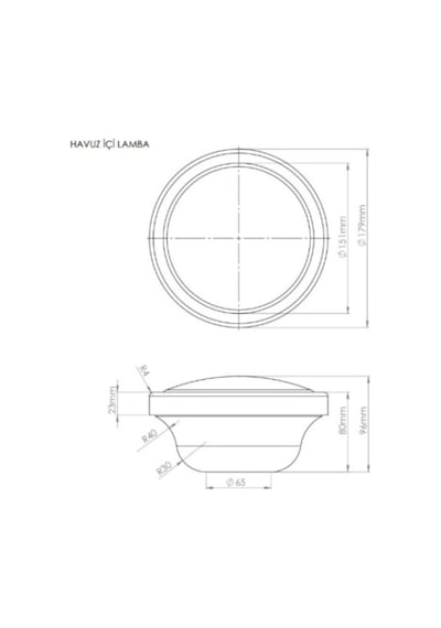 32 Watt 12 Volt Smd Led Mavi Havuz Ampulü Par 56