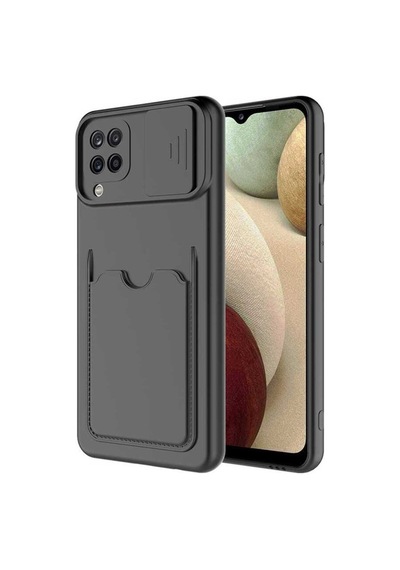 Galaxy M32 Kılıf Zore Kartix Kapak Siyah