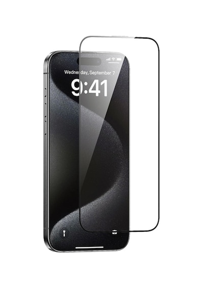 Apple Uyumlu   iPhone 16 Pro Max İle Ekranı Tam Kaplayan Eks Temperli Kırılmaz Cam Ekran Koruyucu