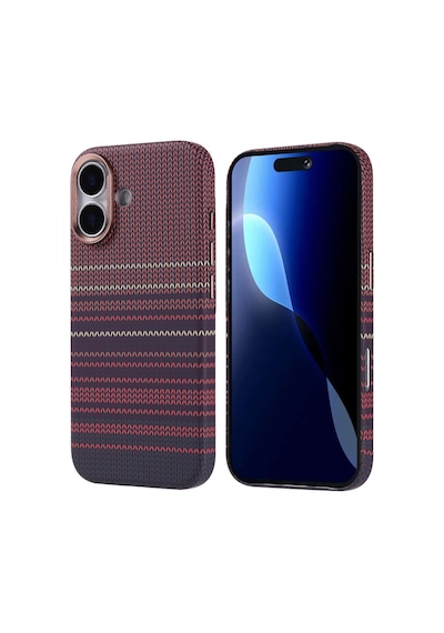 Apple iPhone Uyumlu 17 Kılıf Ultra İnce Karbon Tasarımlı Ve Magsafeli Cabix Premium Kapak Kırmızı